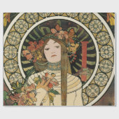 Alfonse Mucha Trappistine Nouveau Geschenkpapier (Flach)