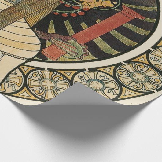 Alfonse Mucha Trappistine Nouveau Geschenkpapier (Ecke)