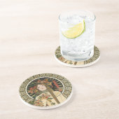 Alfonse Mucha Trappistine Nouveau Getränkeuntersetzer (Seite)