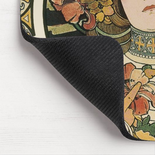 Alfonse Mucha Trappistine Nouveau Mousepad (Ecke)
