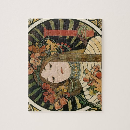 Alfonse Mucha Trappistine Nouveau Puzzle (Vertikal)