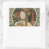 Alfonse Mucha Trappistine Nouveau Rechteckiger Aufkleber (Tasche)