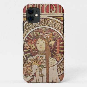 Alfonse Mucha Trappistine Nouveau Vintage Poster iPhone 11 Hülle
