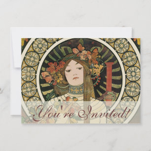 Alfonse Mucha Trappistine Nouveau Vintage Poster Einladung