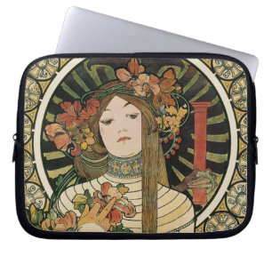 Alfonse Mucha Trappistine Nouveau Vintage Poster Laptopschutzhülle