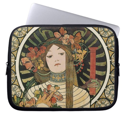 Alfonse Mucha Trappistine Nouveau Vintage Poster Laptopschutzhülle (Vorderseite)