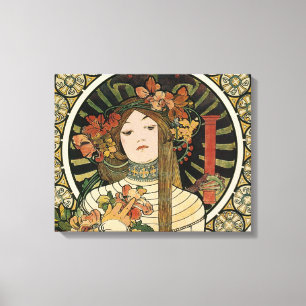 Alfonse Mucha Trappistine Nouveau Vintage Poster Leinwanddruck