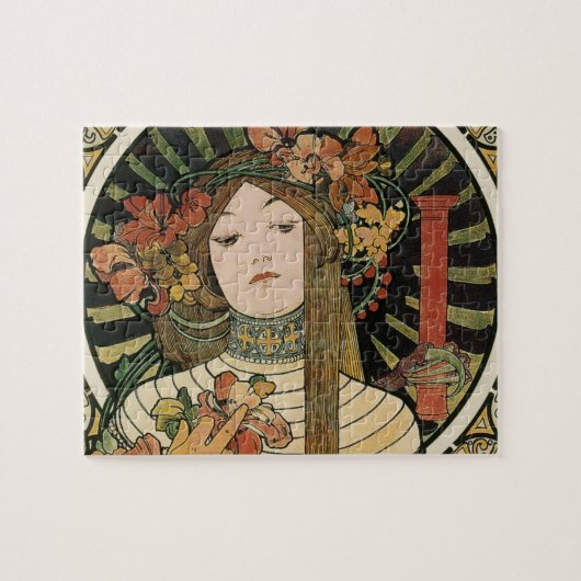 Alfonse Mucha Trappistine Nouveau Vintage Poster Puzzle (Horizontal)