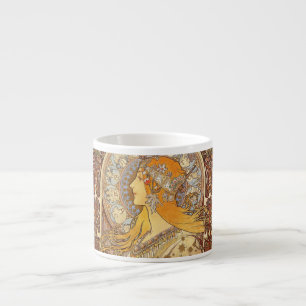 Alfonse Mucha Zodiac Art Nouveau Frau Espressotasse