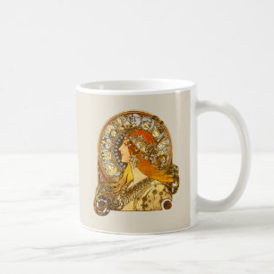 Alfonse Mucha Zodiac Art Nouveau Frau Kaffeetasse