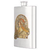 Alfonse Mucha Zodiac Art Nouveau Woman Flachmann (Links)