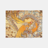 Alfonse Mucha Zodiac Art Nouveau Woman Fleecedecke (Vorderseite (Horizontal))