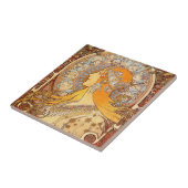 Alfonse Mucha Zodiac Art Nouveau Woman Fliese (Seite)