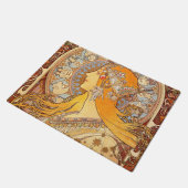 Alfonse Mucha Zodiac Art Nouveau Woman Fußmatte (Schrägansicht)