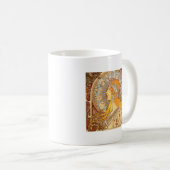 Alfonse Mucha Zodiac Art Nouveau Woman Kaffeetasse (VorderseiteRechts)