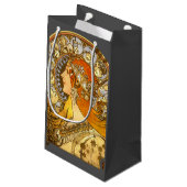 Alfonse Mucha Zodiac Art Nouveau Woman Kleine Geschenktüte (Rückseite Schrägansicht)