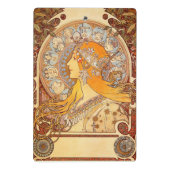 Alfonse Mucha Zodiac Art Nouveau Woman Mini Klemmbrett (Rückseite)