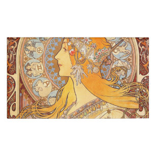 Alfonse Mucha Zodiac Art Nouveau Woman Namenschild