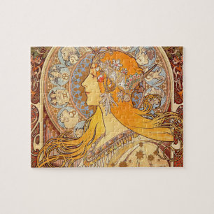 Alfonse Mucha Zodiac Art Nouveau Woman Puzzle