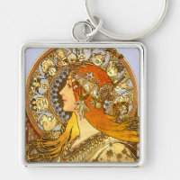 Alfonse Mucha Zodiac Art Nouveau Woman