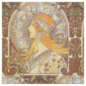 Alfonse Mucha Zodiac Art Nouveau Woman Stoff (Nahaufnahme)