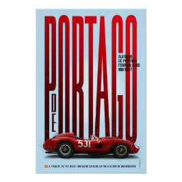 Alfonso de Portago Tribute Ferrari 335S Poster