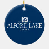 Alford Lake Camp Snowy Zelt Ornament (Hinten)