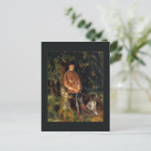 Alfred Berard und sein Hund von Renoir Postkarte (Stehend Vorderseite)