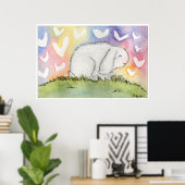 Alfred Bunny mit Liebe Poster (Heimbüro)