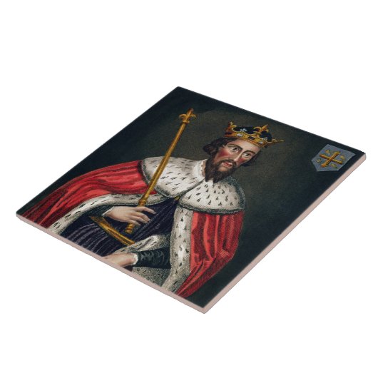 Alfred das große (849-99), nach einer Malerei in Fliese (Seite)