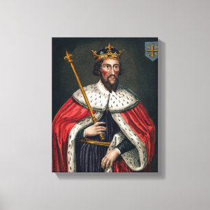 Alfred das große (849-99), nach einer Malerei in Leinwanddruck