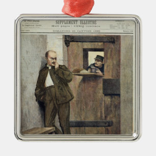 Alfred Dreyfus im Gefängnis Silbernes Ornament
