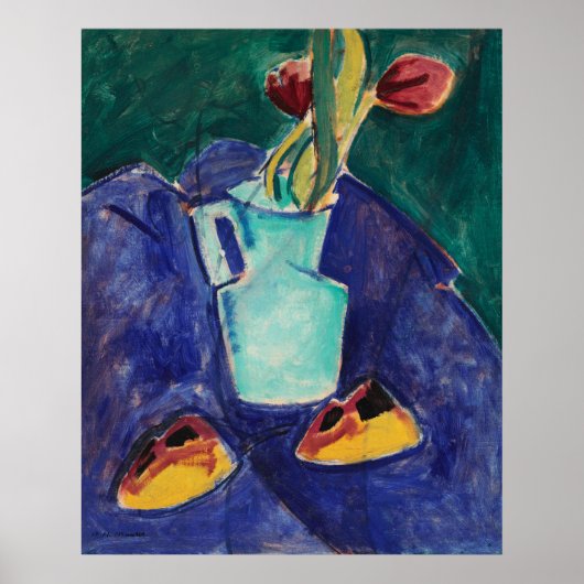 Alfred Henry Maurers 'Tulips in a Green Vase' Poster (Vorne)