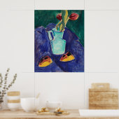 Alfred Henry Maurers 'Tulips in a Green Vase' Poster (Küche)