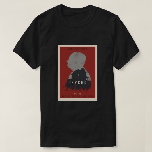 Alfred Hitchcock Psycho Poster T-Shirt (Design vorne)