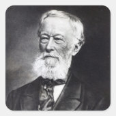 Alfred Krupp Quadratischer Aufkleber (Vorderseite)