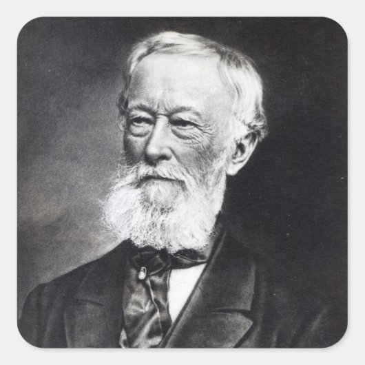 Alfred Krupp Quadratischer Aufkleber (Vorderseite)