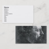 Alfred, Lord Tennyson (1809-92) c.1868 Visitenkarte (Vorne/Hinten)