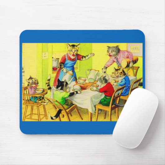 Alfred Mainzer cats Dinner Desaster Mousepad (Mit Mouse)