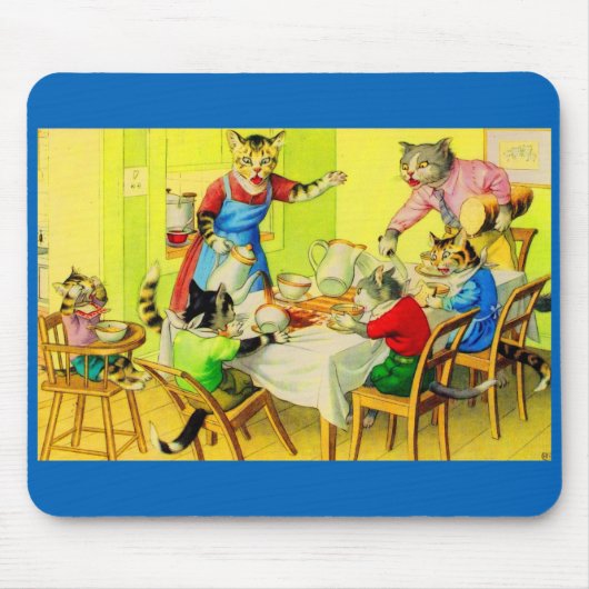 Alfred Mainzer cats Dinner Desaster Mousepad (Vorne)