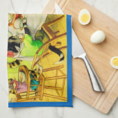 Alfred Mainzer cats Dinner Desaster Print Geschirrtuch (Viertel Falte)