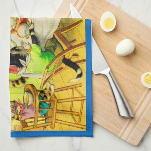 Alfred Mainzer cats Dinner Desaster Print Geschirrtuch (Viertel Falte)