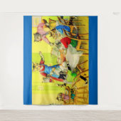 Alfred Mainzer cats Dinner Desaster Print Wandteppich (Vorderseite)