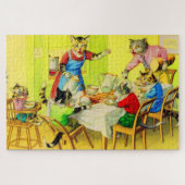 Alfred Mainzer cats Dinner Desaster Puzzle (Horizontal)