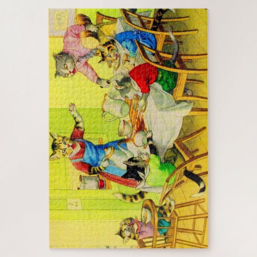 Alfred Mainzer cats Dinner Desaster Puzzle (Vertikal)