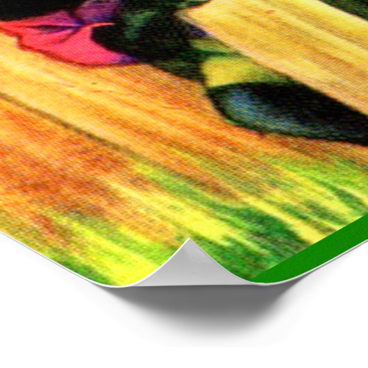 Alfred Mainzer-Katzen klettern auf einen Apfelbaum Poster (Ecke)