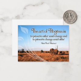 Alfred North Whitehead Inspiration Mitteilungskarte