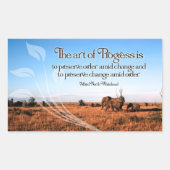 Alfred North Whitehead Inspiration Rechteckiger Aufkleber (Vorderseite)