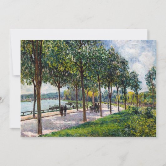 Alfred Sisley - Allee of Kastanienbäume Dankeskarte (Vorderseite)
