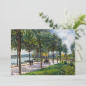 Alfred Sisley - Allee of Kastanienbäume Dankeskarte (Stehend Vorderseite)